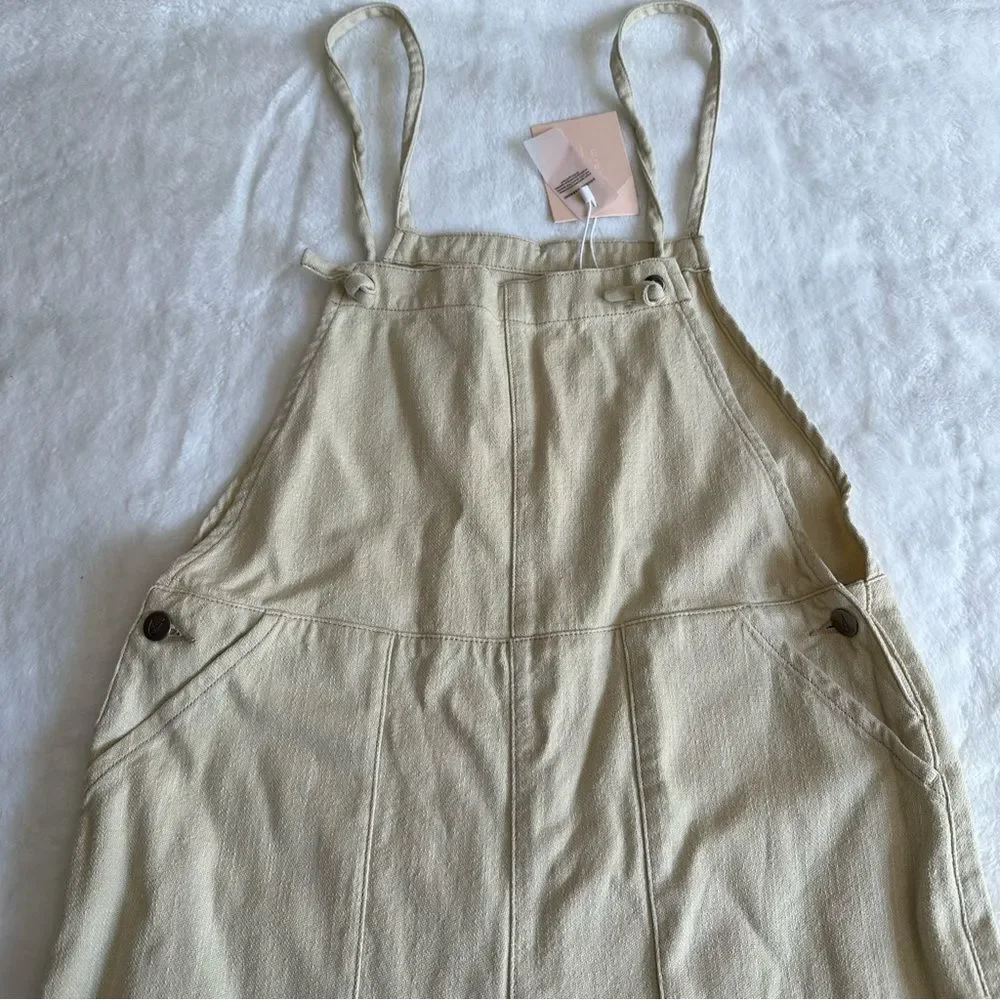 Minkpink MPD Seeker Overalls Natural Beige Size Small NWT
